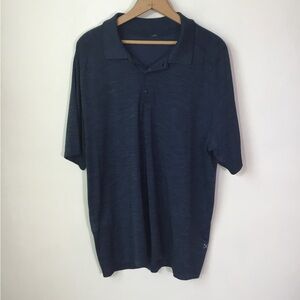 Lululemon Mens Navy Metal Tech Polo Short Sleeve Shirt